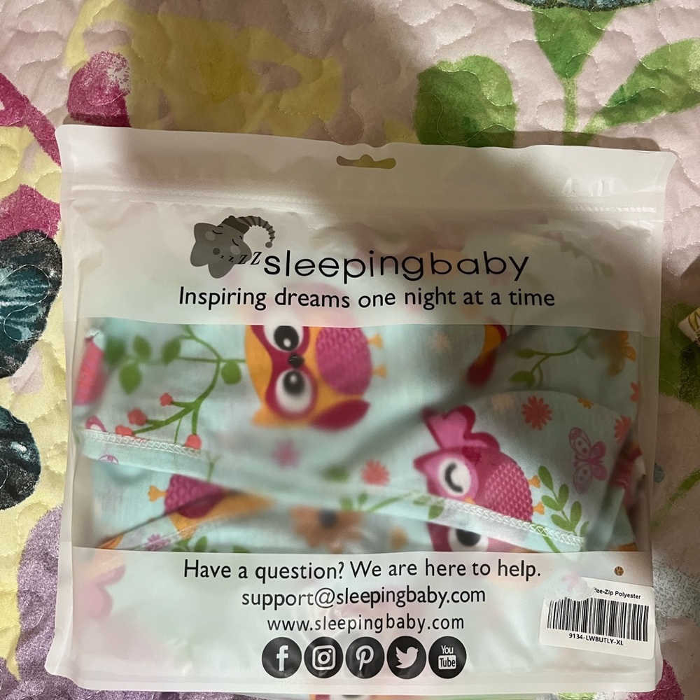 NWT- SleepingBaby Zipadee Zip Swaddle Transition Size M (6-12 Months) Pi…